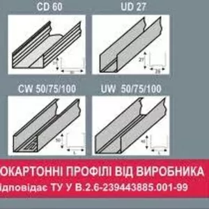 Гипсокартонные профили от производителя