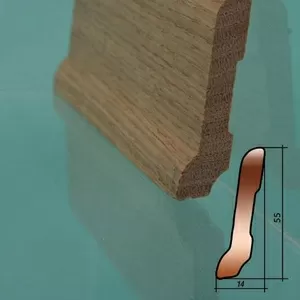 Сосновый плинтус массивный 50-75мм 