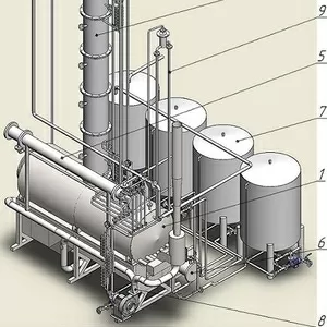 Установка  для переработки отработанных моторных масел.Получение дизельного топлива.