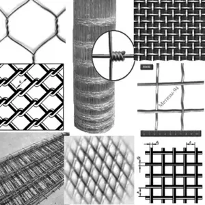 Металеві сітки: рабиця,  ткана,  зварна,  кладочна,  нержавіюча та ін