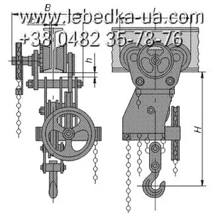 Таль ручная червячная  г/п 1-10 тонн предназначена для подъема   груза