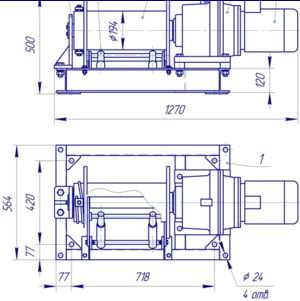 Лебедка электрическая ЛЭ-1-200