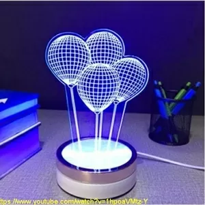 Оригинальный подарок. 3D Led светильник. Яркий и экономичный.