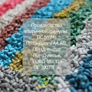 Продажа вторичного полипропилена ПП. Продаем гранулу вторичного РР