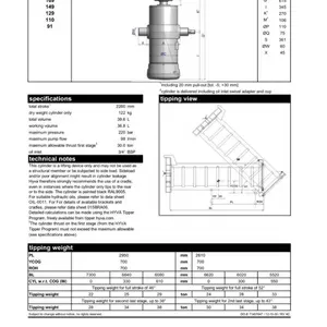 Гидроцилиндр Hyva UMB 191-6-2260-K270-60-3/4-HC (подкузовной) 71407647