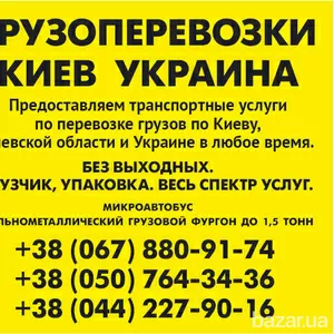 Заказать Газель до 1, 5 тонн 9 куб м Киев область Украина грузчик