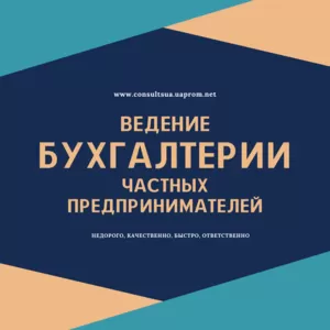 Бухгалтерські послуги з супроводу ФОП,  ПП,  СПД,  підприємців. Онлайн.